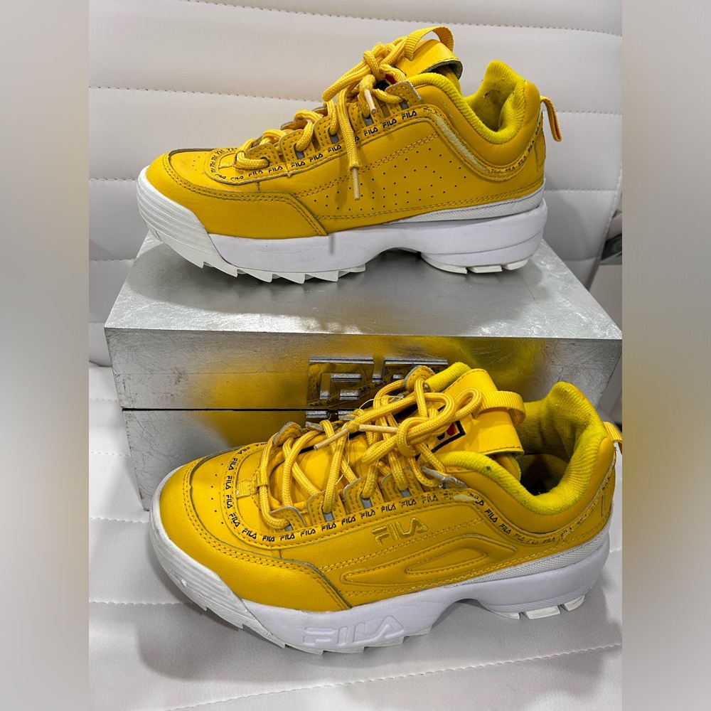 Fila Vibrant Yellow Athletic Shoes